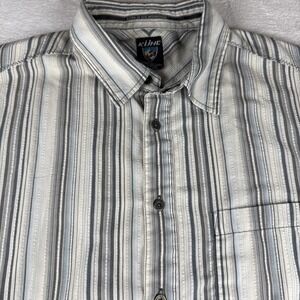 Kuhl Button Down Shirt Men's Size Large Striped Short Sleeve Lightweight